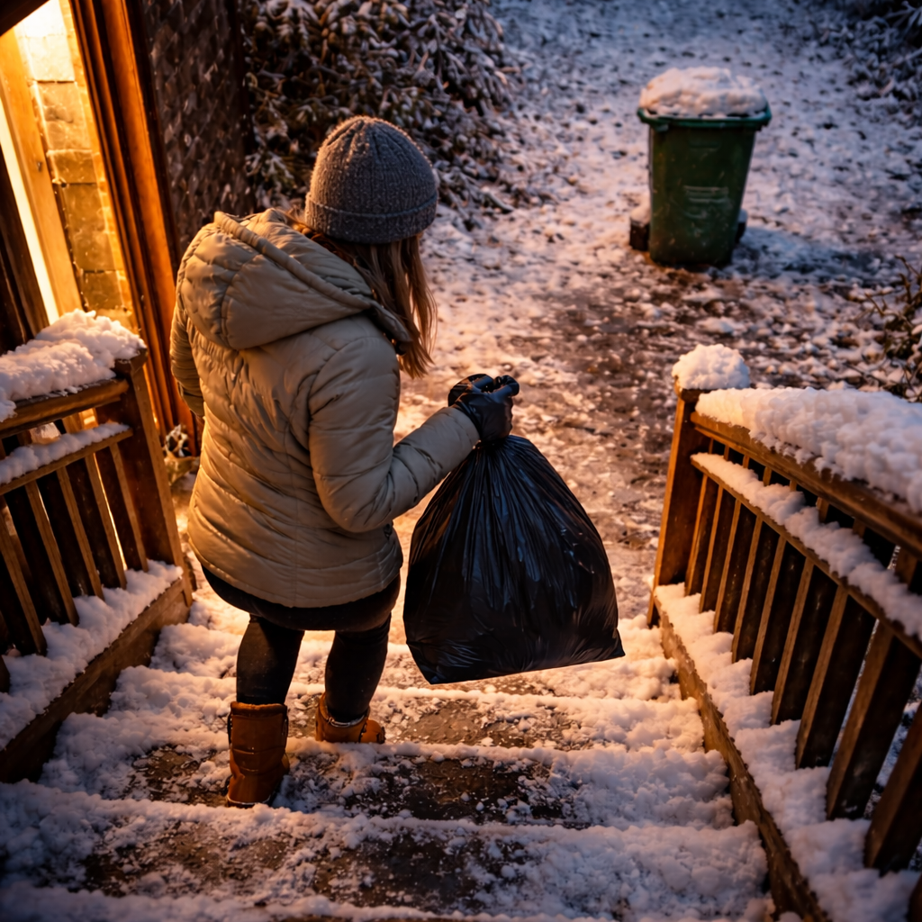 El origen de Green Waste - escaleras con nieve en Vail